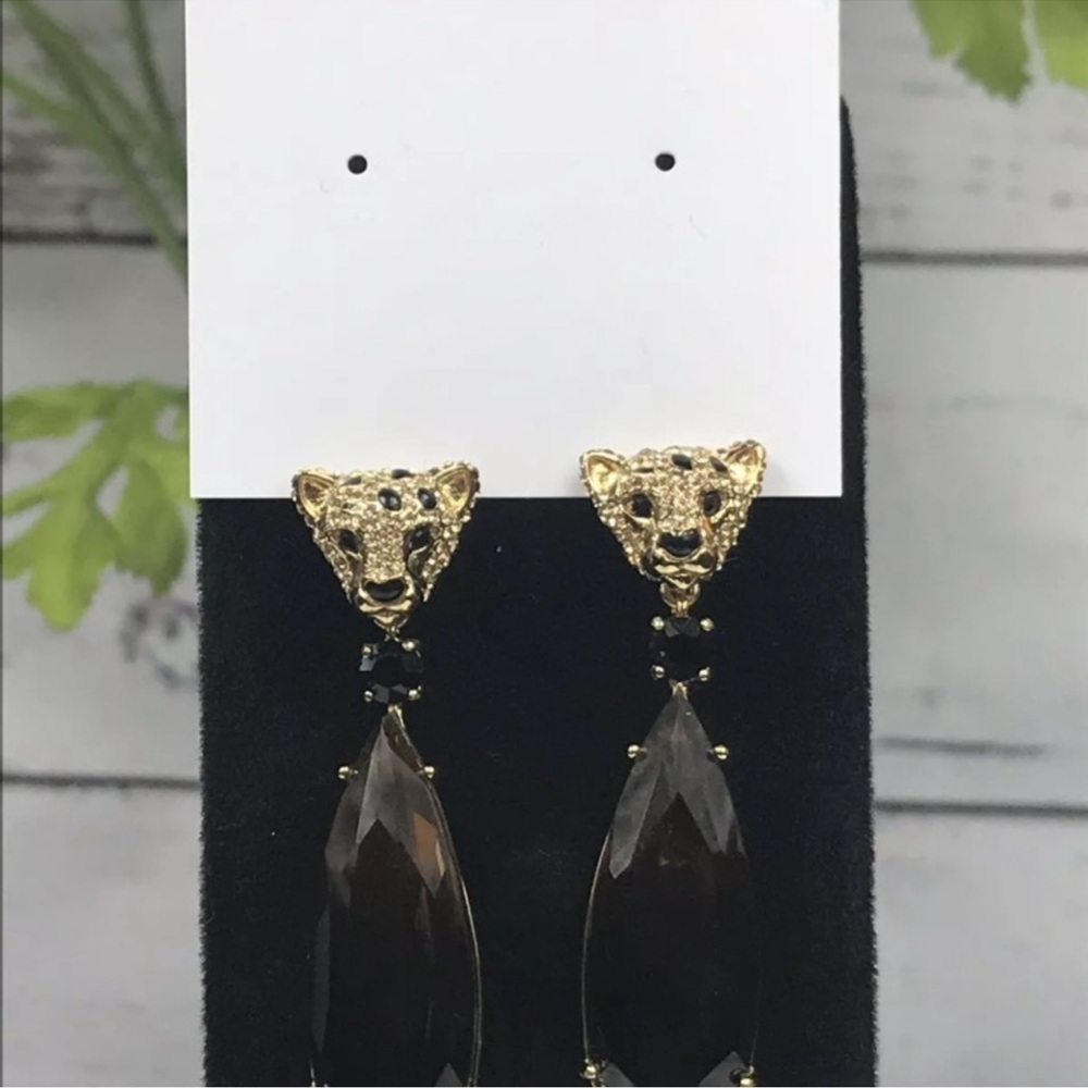 Kate Spade Novelty Run Wild Leopard Earrings - Picture 6 of 7